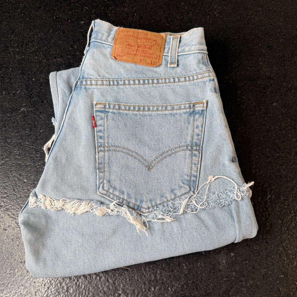 Levi's Light Blue Boyfriend Jeans custom made 30x30 - Picture 1 of 16